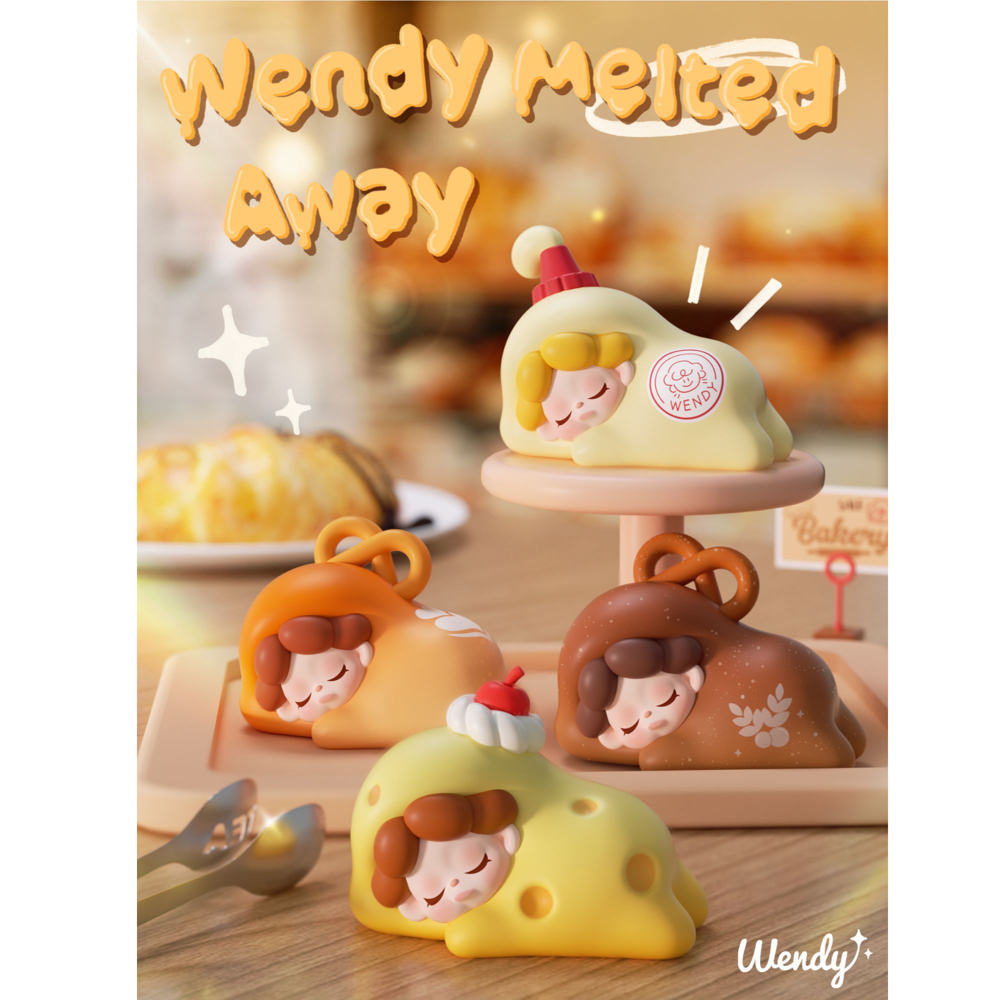 【拆盒】WENDY融化系列萌粒盲盒mini可爱公仔治愈摆件玩具