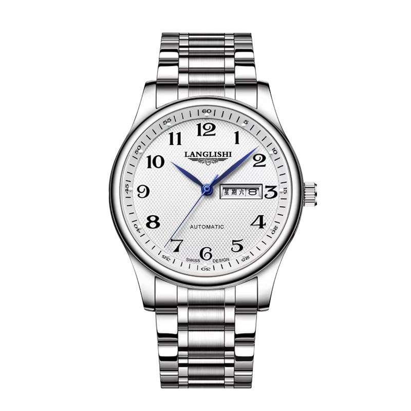 【专柜直发】男女经典名匠系列双日历高奢腕表防水钢带手表送表带W