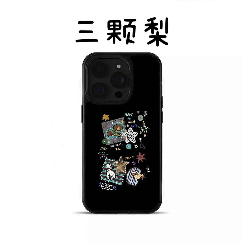 双贴小狗适用于苹果华为小米17/16/15/14/13/12软边硬背手机壳