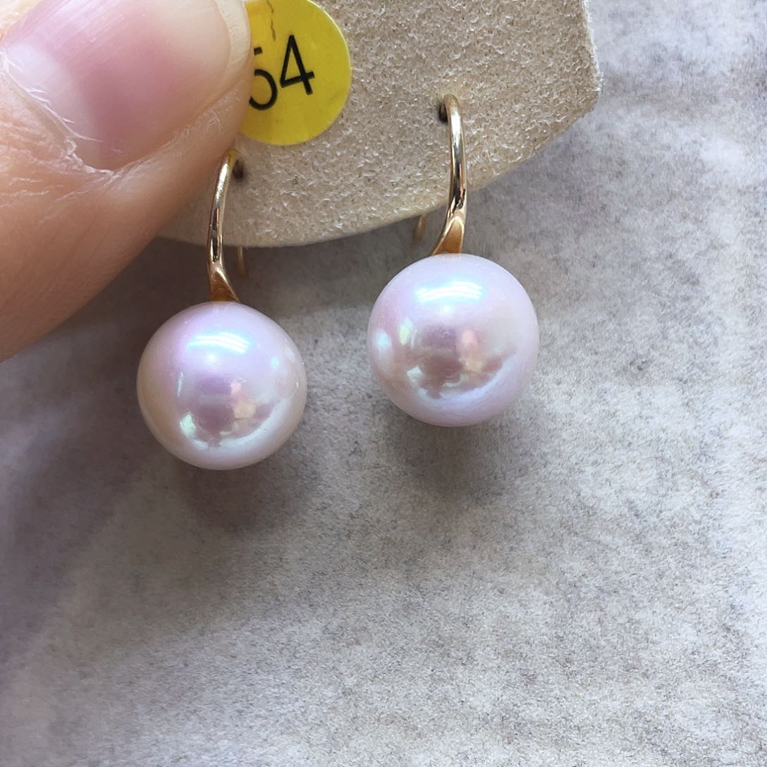 淡水珍珠耳饰银S925镶嵌