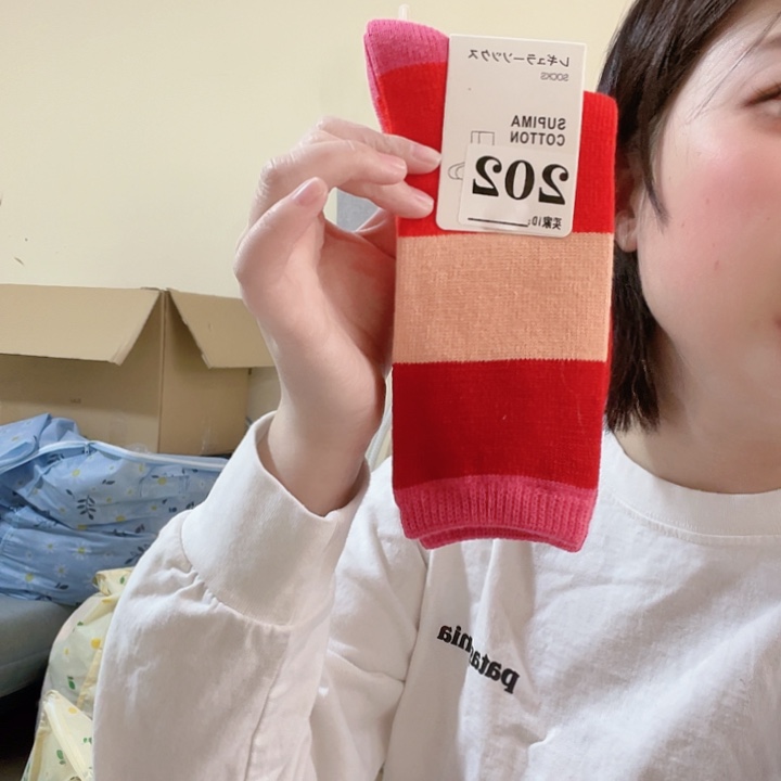 三醋酯纤维优家羊粉色小腿袜202