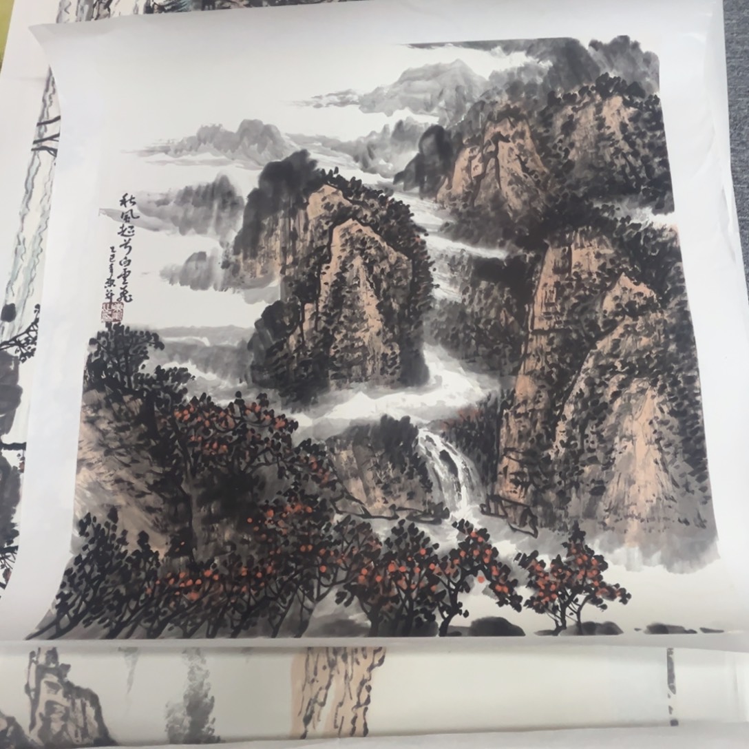 国画绘画作品多次参加全国