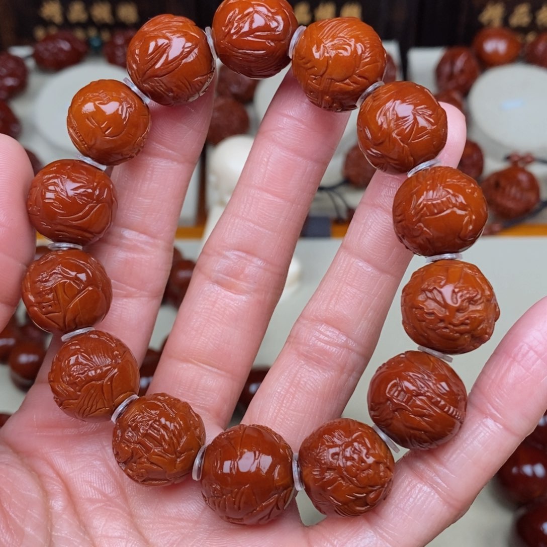 橄榄核吊坠p****u山水风景