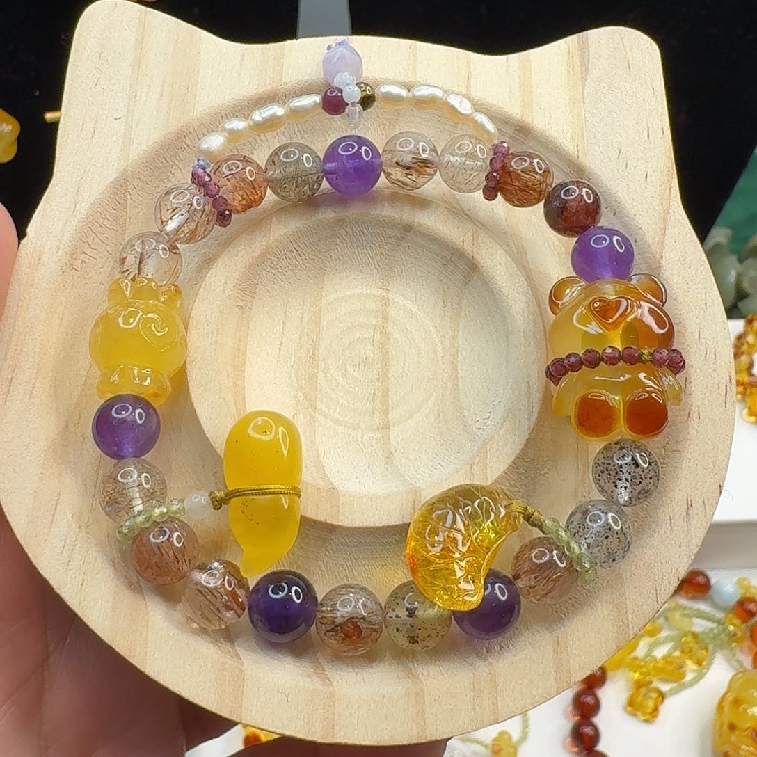 琥珀手链未镶嵌琥珀手串