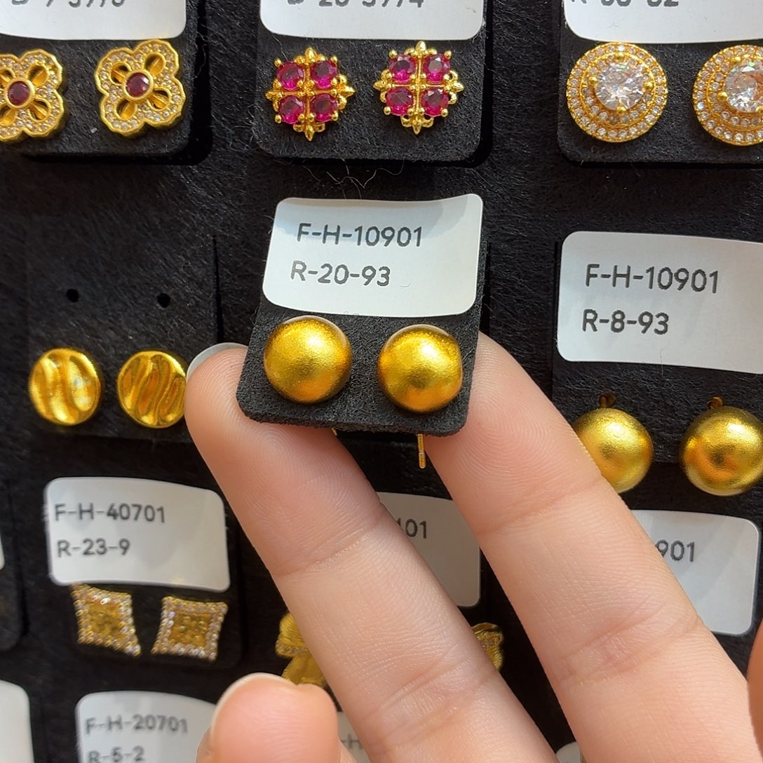 铜合金20-93强保色发 2个壹笔壹耳钉