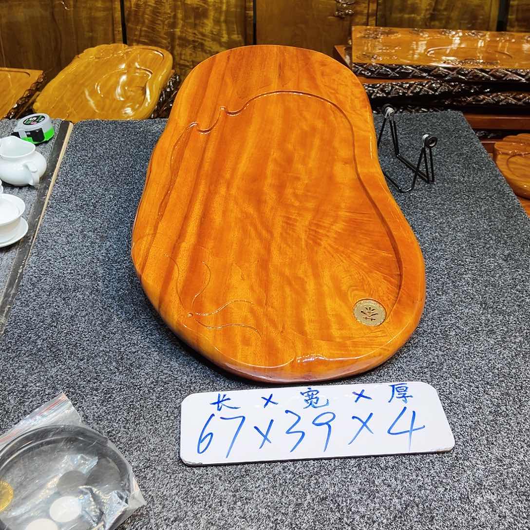 木茶盘，花梨木茶盘，整板无拼接