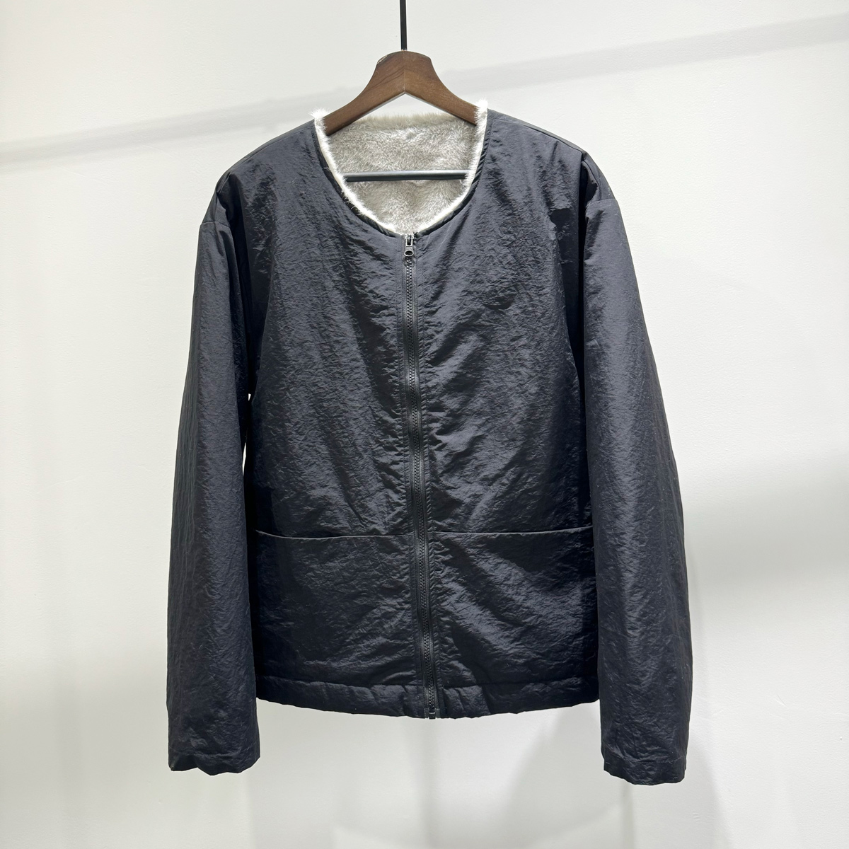 冬季新款座山雕大口袋简约圆领加绒夹克男士通勤潮流宽松保暖外套