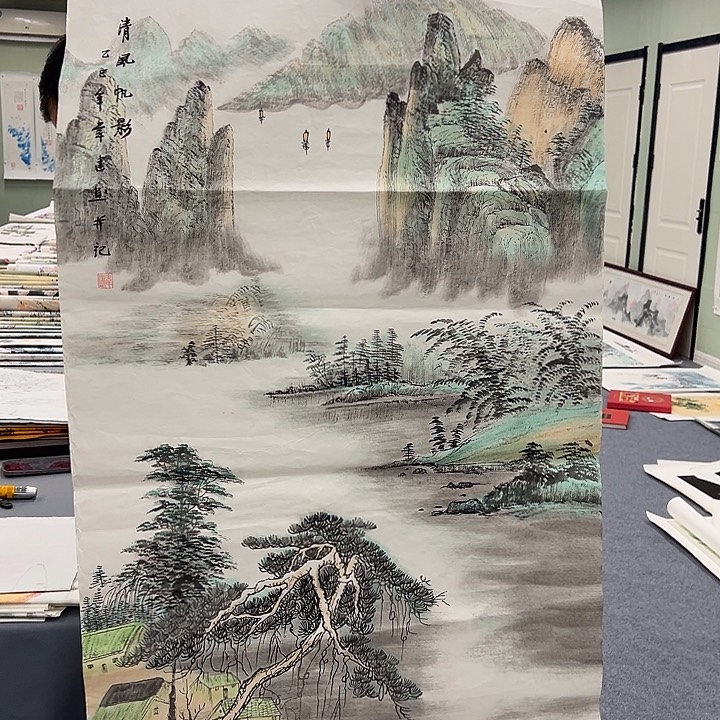 国画我们一起加油努力