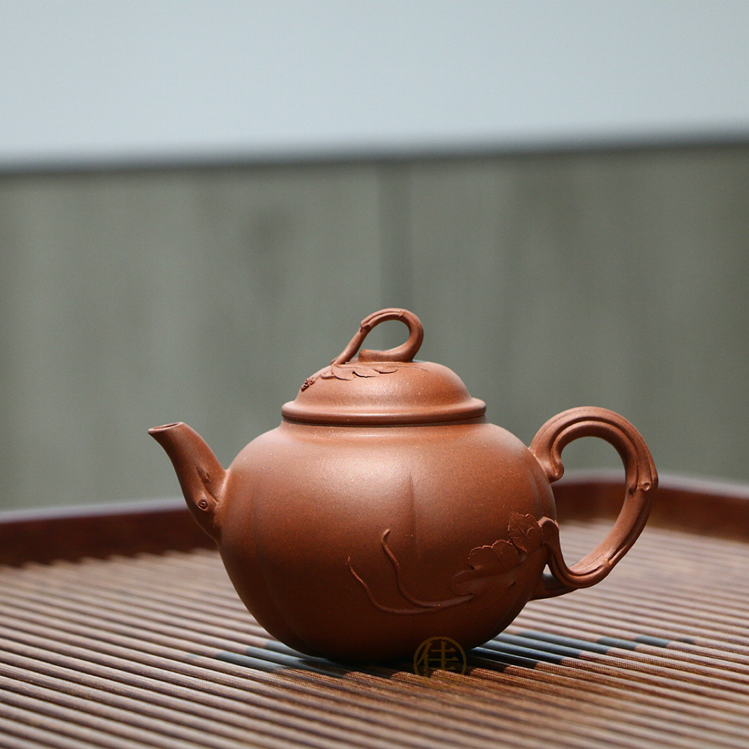 吃茶乐土-全手工 硕果 蒋鑫浩 原矿红皮龙 260毫升 宜兴紫砂壶