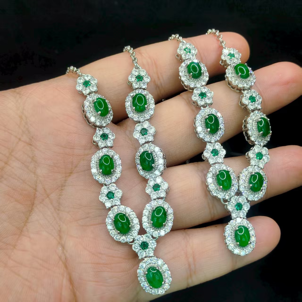 【李想精选】翡翠DIY蛋面女神链S21【多样性发其一】约7-5mm