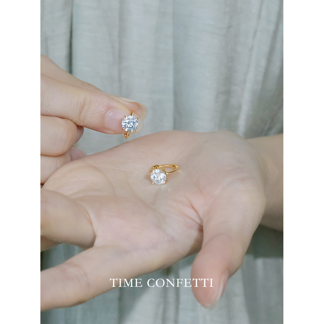 925银耳饰 镀K金【孙二娘】简约精致通勤气质耳环TC 10694