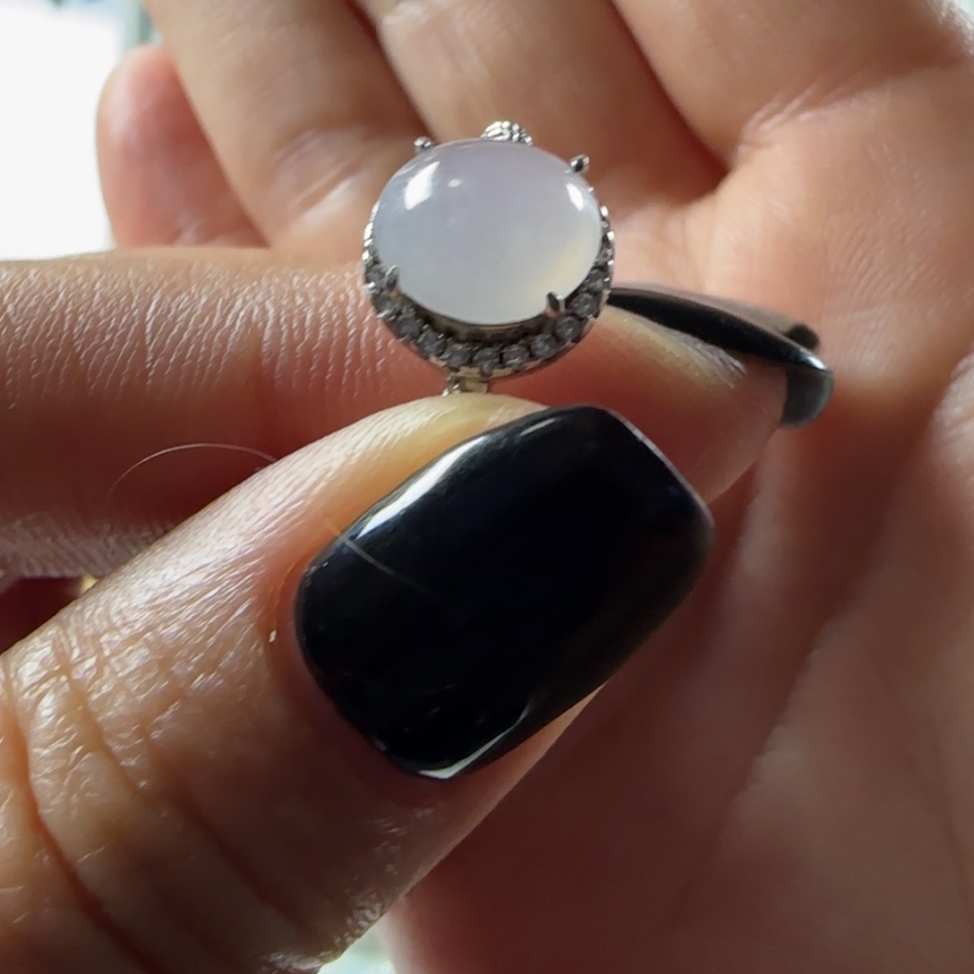 翡翠银S925镶嵌戒指