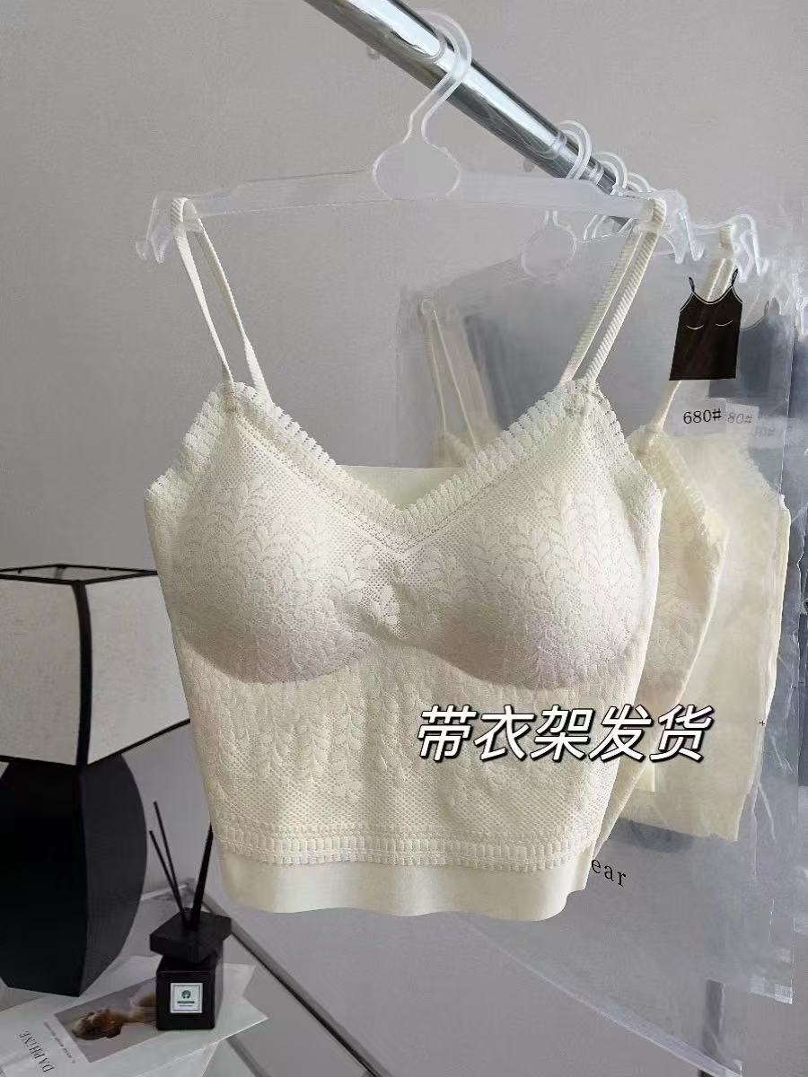 美背百搭风大胸显瘦吊带背心夏季修身型内搭背心蕾丝