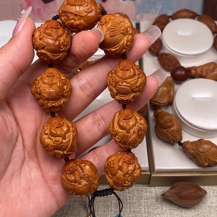 @***瑞手串/手链橄榄核雕刻