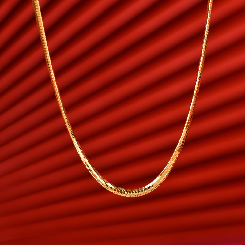 链子足银 蛇骨项链传承工艺时尚不掉色手工情侣