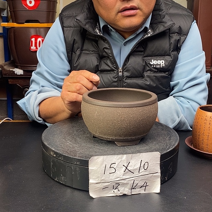 紫砂花盆货号一只K4