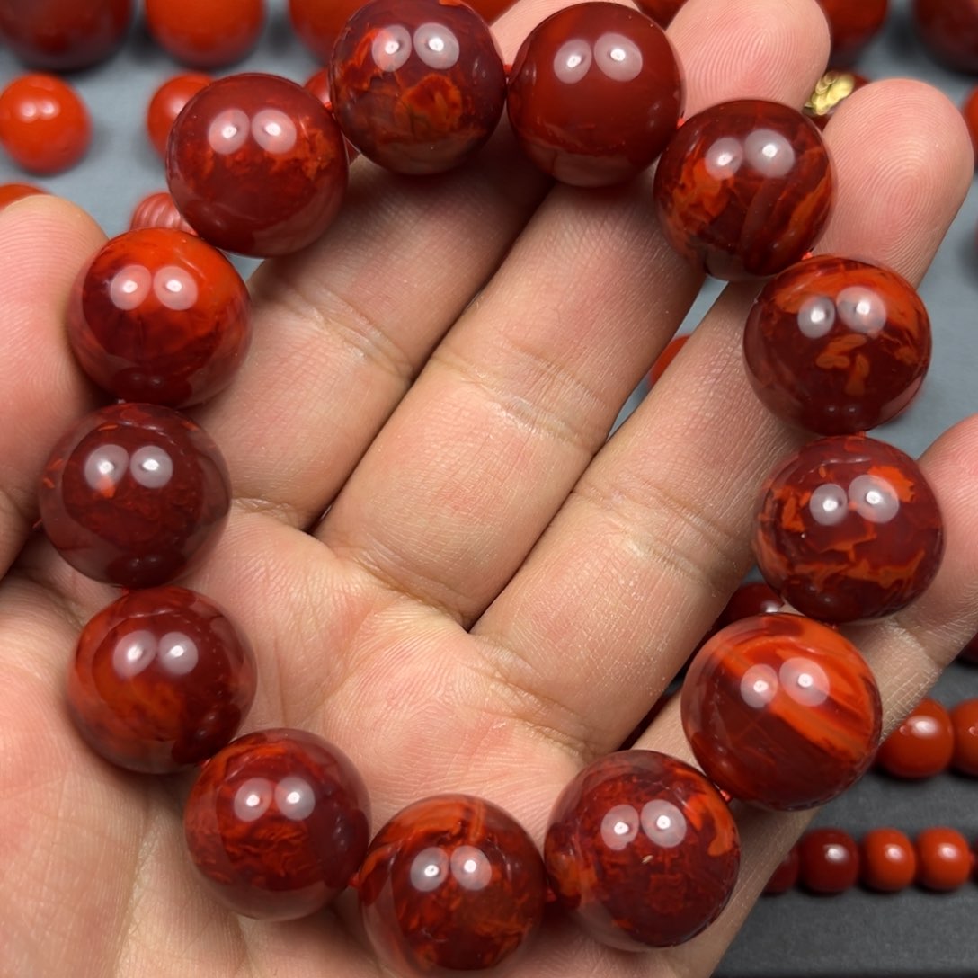 南红玛瑙珠宝奇石未镶嵌尺寸17/18