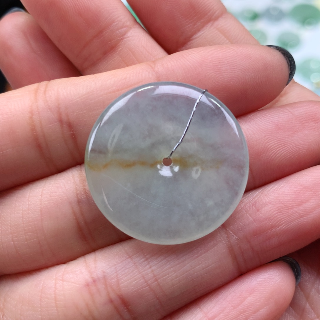 翡翠吊坠(不含链)未镶嵌平安扣