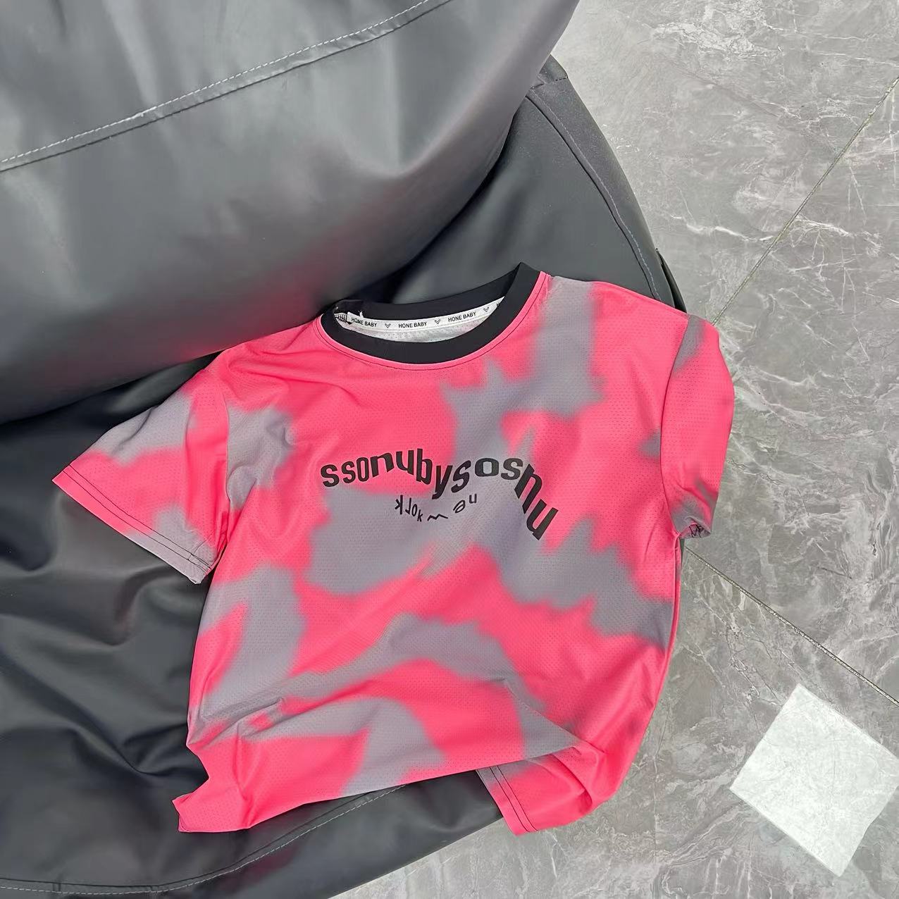 儿童2025夏季新款洋气速干凉感短袖(尺码偏大-按身高拍)B2541