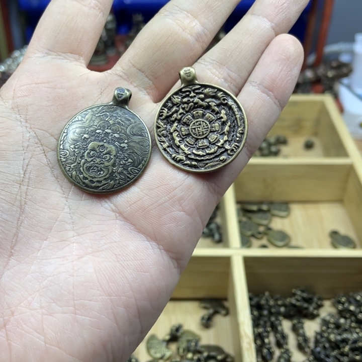 藏传小九宫两个手工翻砂