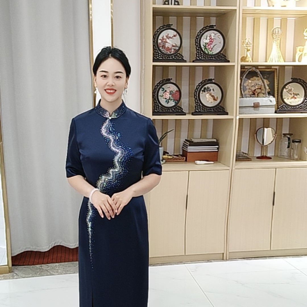 朱紫褕17689立领旗袍