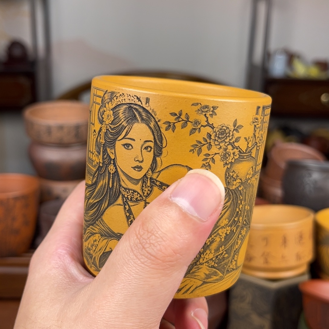 紫砂茶杯紫砂主人杯 手工制作