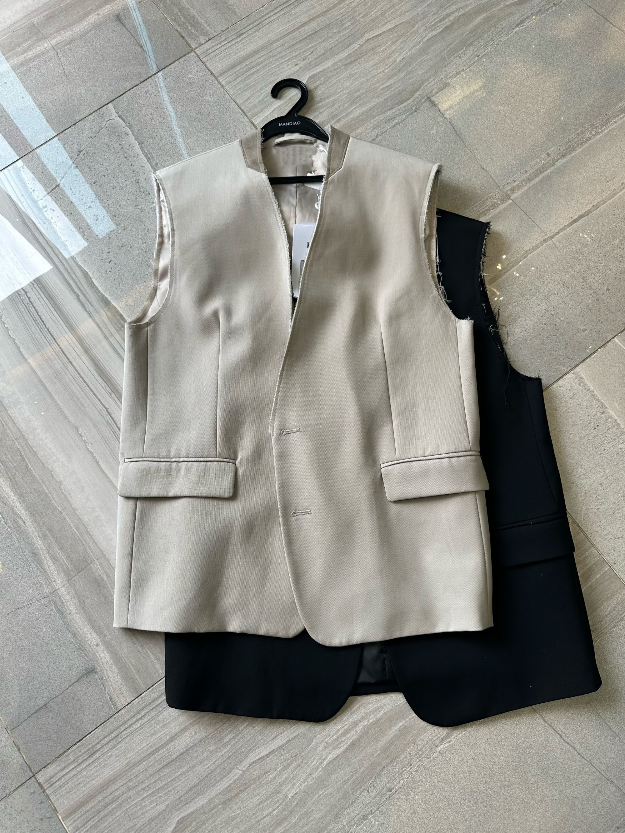 POGU-R 时尚小众设计感西装女士马甲