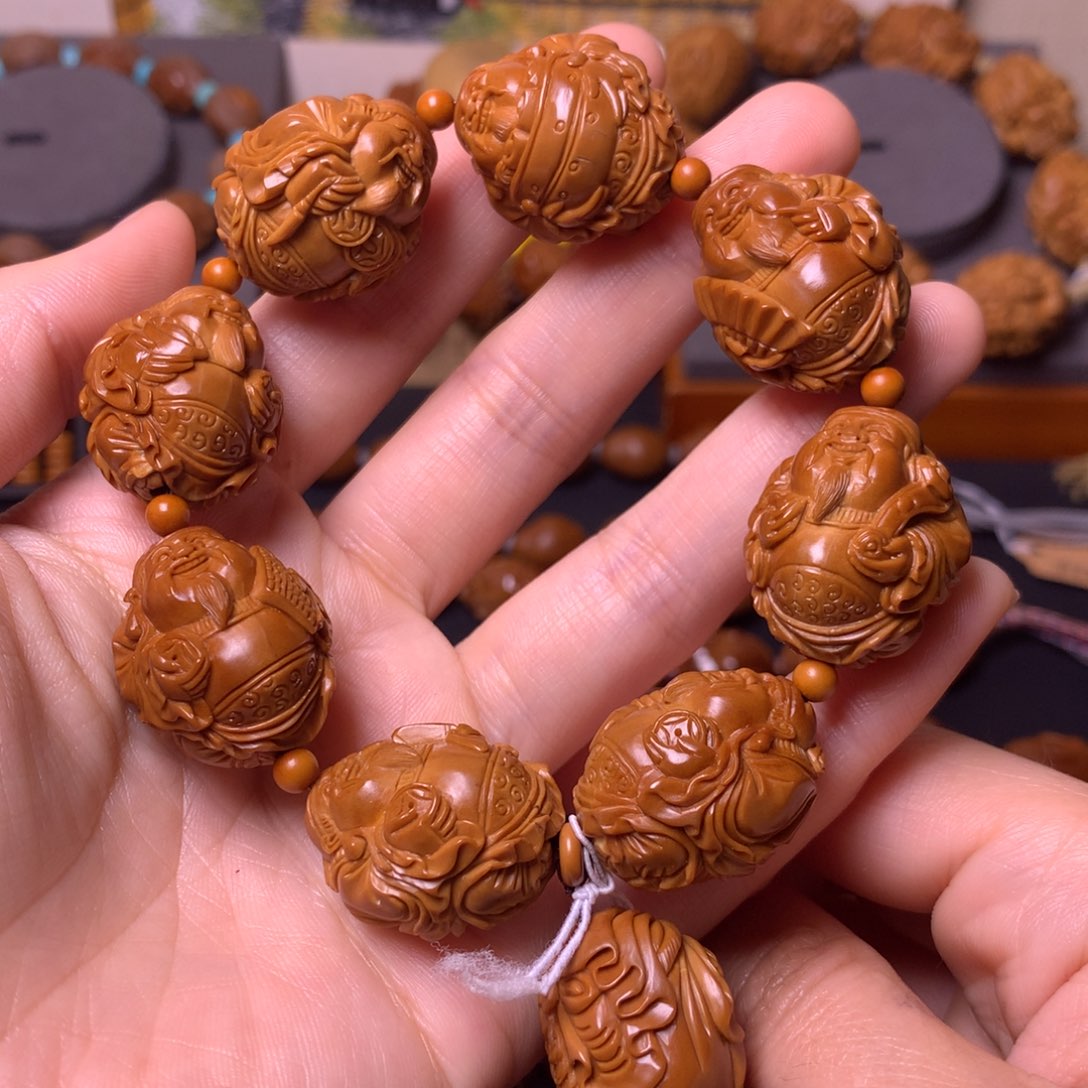 橄榄核手串/手链财神爷