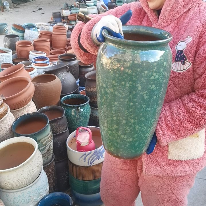 红陶口20高41一个盆