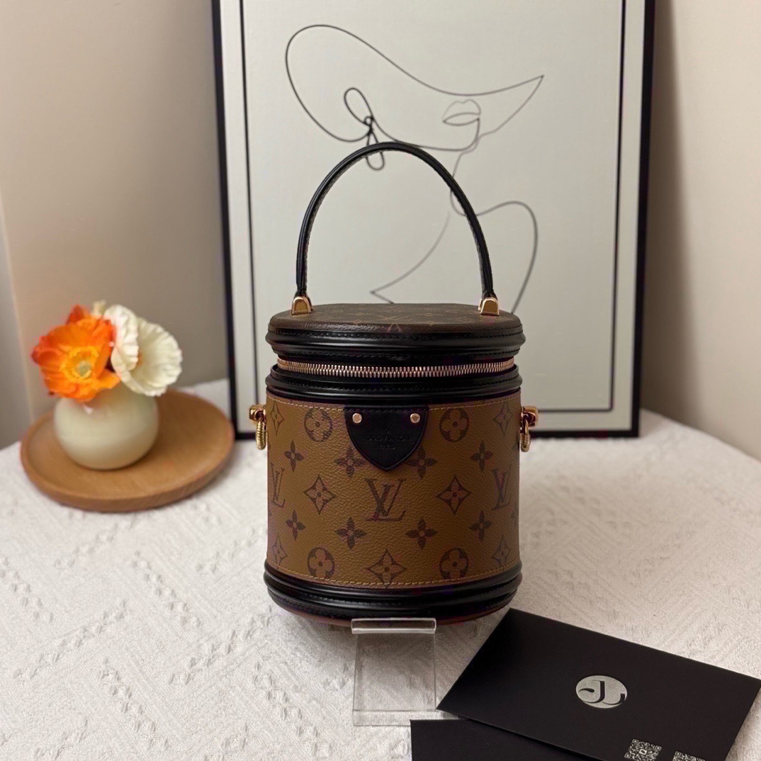 95新 LouisVuitton/路易威登 发财桶老花 芯片款/JW8314