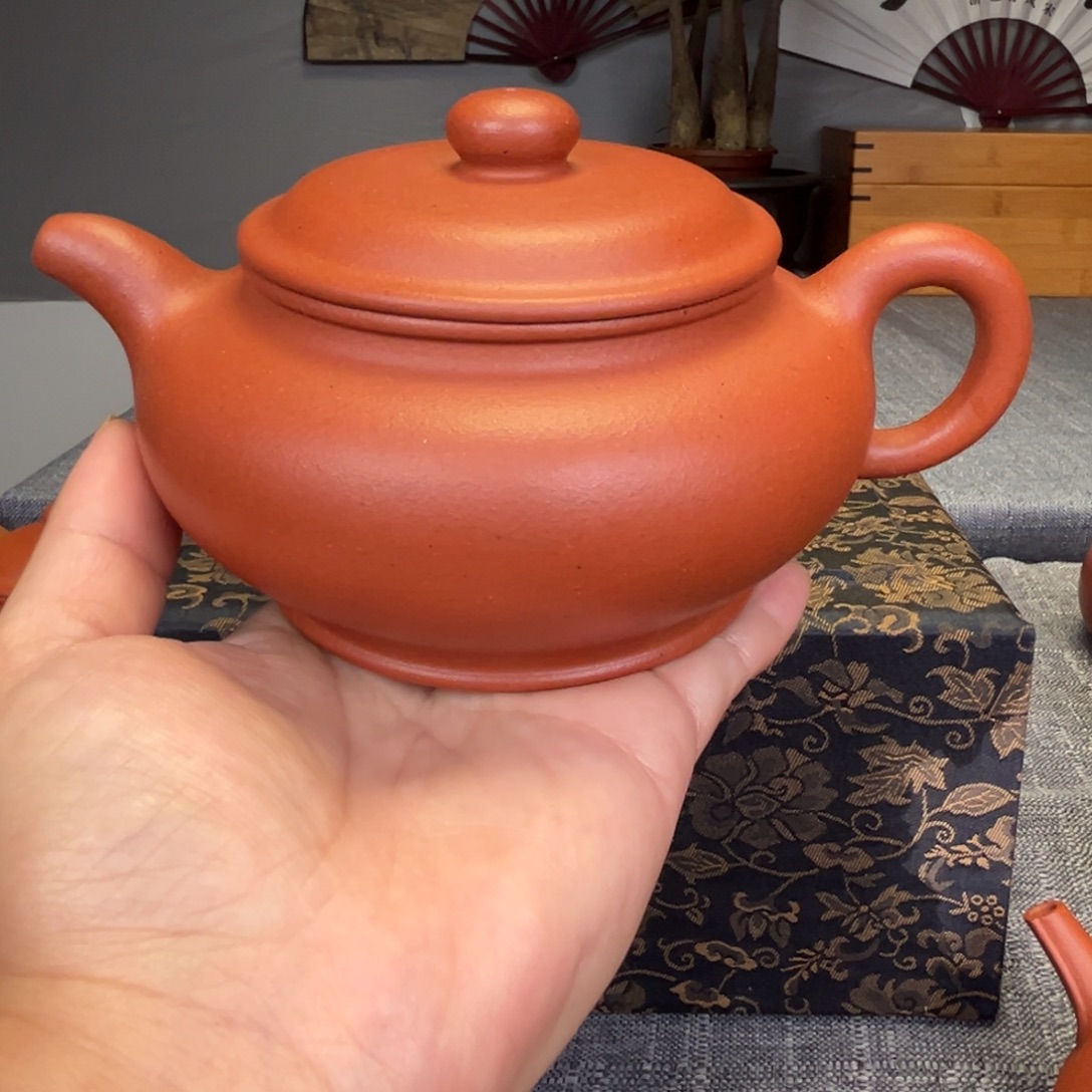 道***步朱泥茶壶宜兴紫砂