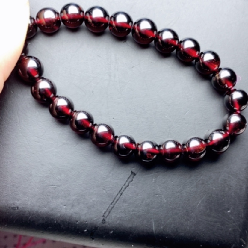 【闪购商品】石榴石手链未镶嵌7酒红色