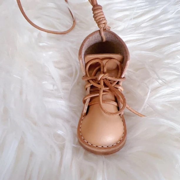 牛皮手工制作小鞋挂件材料包