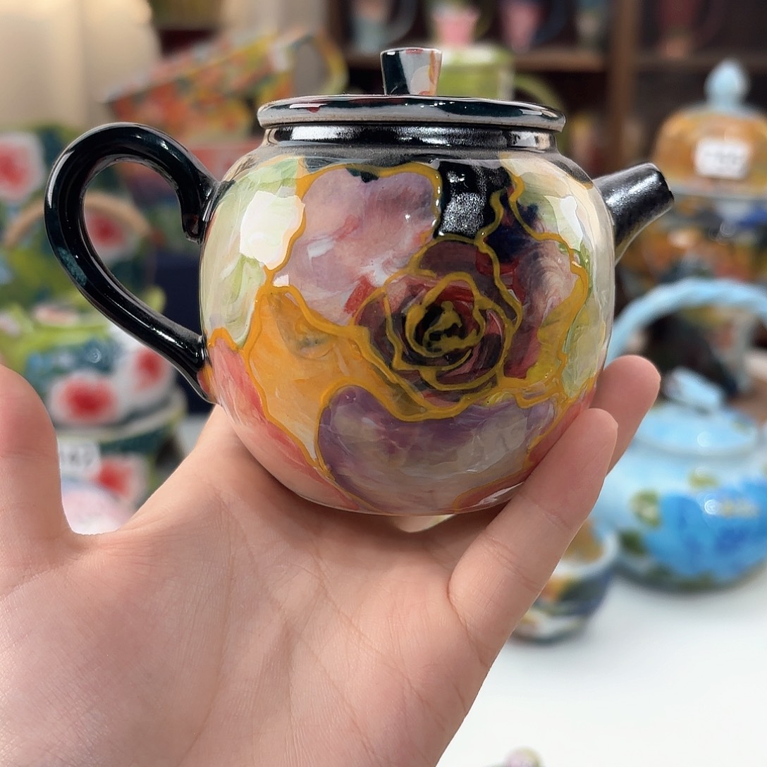 景德镇手绘高温釉下彩陶瓷茶具