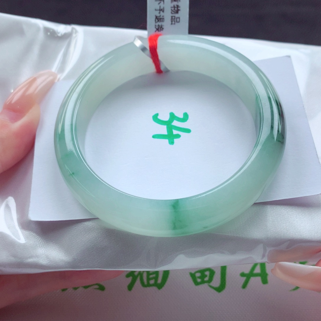 未镶嵌手镯翡翠天然缅甸翡翠A货手镯 34号