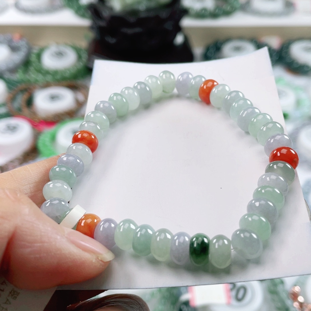 翡翠戒指未镶嵌天然翡翠手串7.8mm