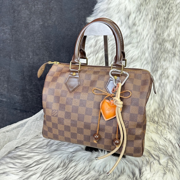 95新 LouisVuitton/路易威登 棋盘格波士顿25手提包