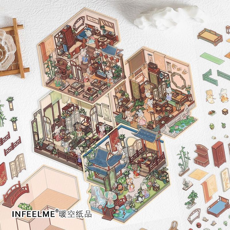 Infeel.mePET3D立体造景贴纸 雅舍小竺 DIY手工微缩场景装饰贴纸
