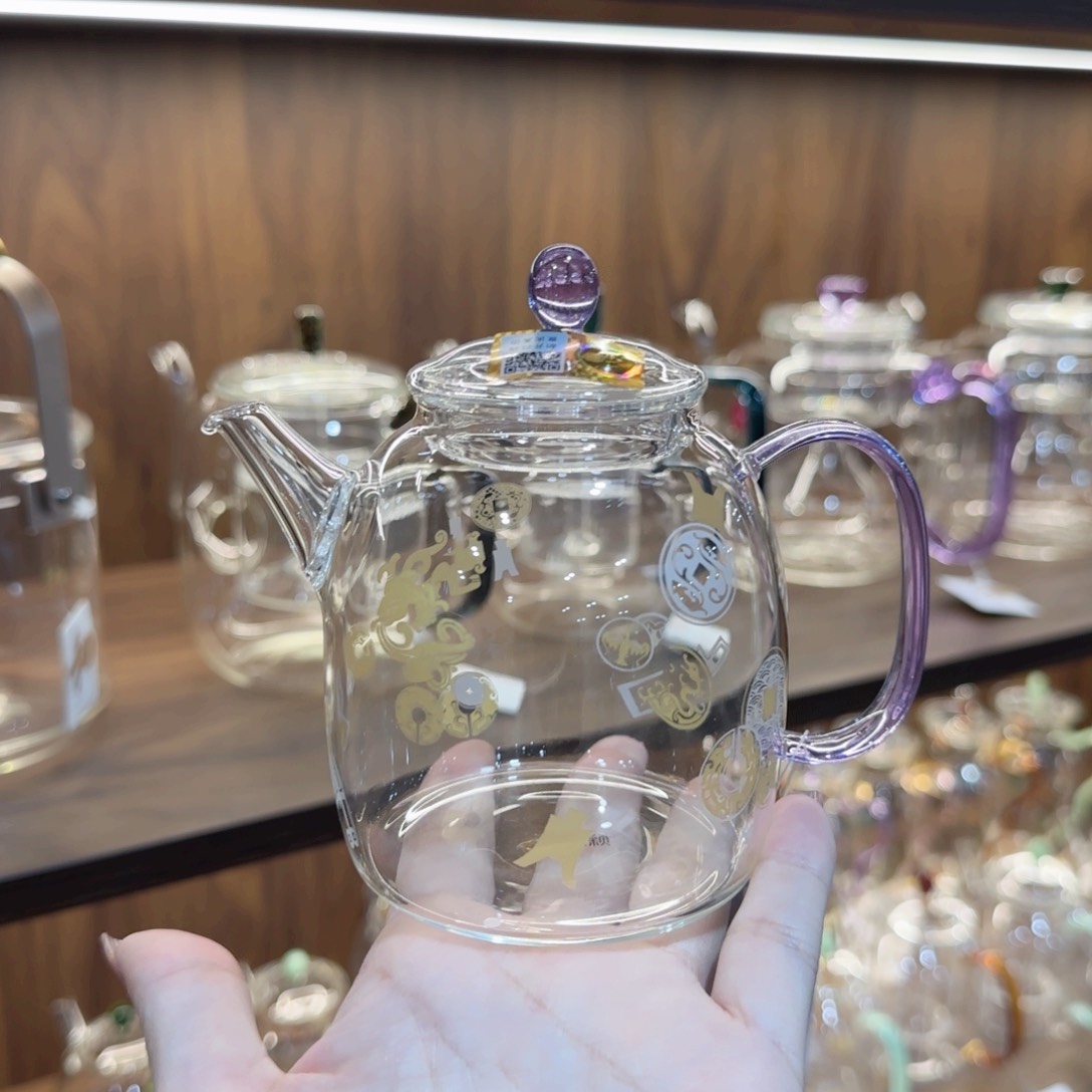 禾器瑞币纹宴臣壶浅紫色