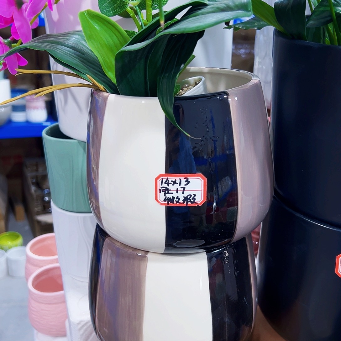 外贸尾单陶瓷花盆凑单10米包邮
