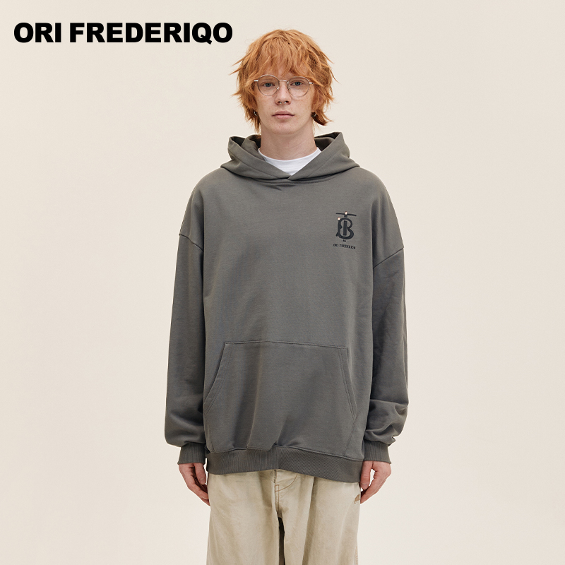 Orifrederiqo连帽卫衣“OF”恶搞潮牌秋冬男女情侣时尚百搭