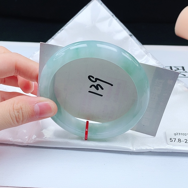 翡翠手镯未镶嵌缅甸天然a货手镯57+