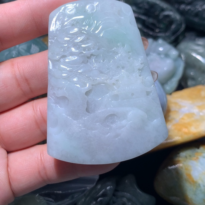 翡翠未镶嵌颈饰保真天然A货翡翠