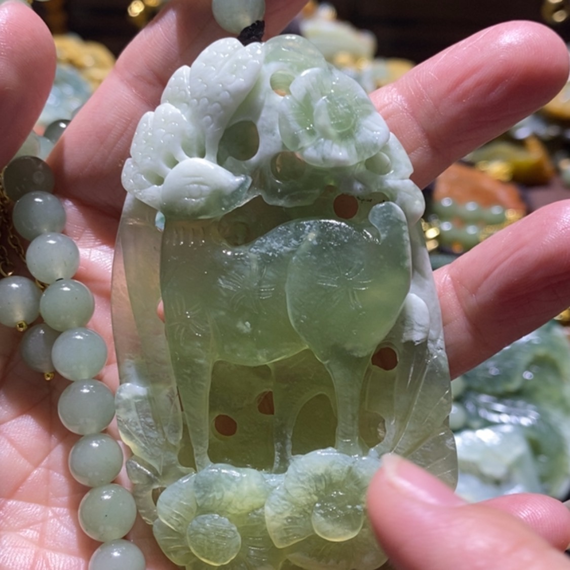 【闪购商品】岫玉毛衣链未镶嵌