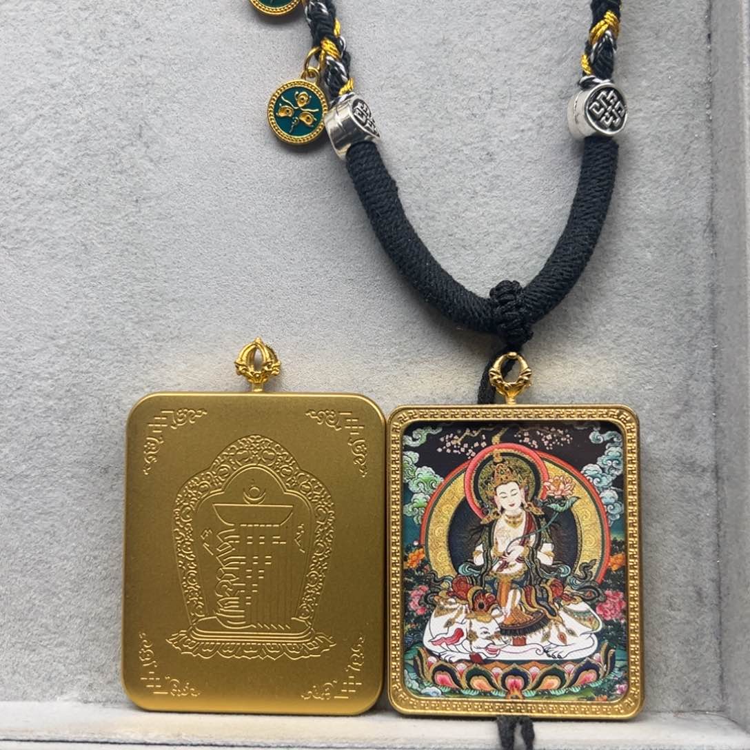 吊坠未****?铜单面普贤绳子10号黑金