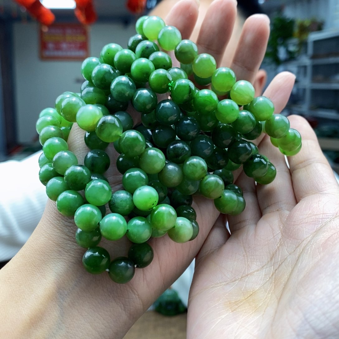 和田玉手串未镶嵌多样性发货 拍一发一