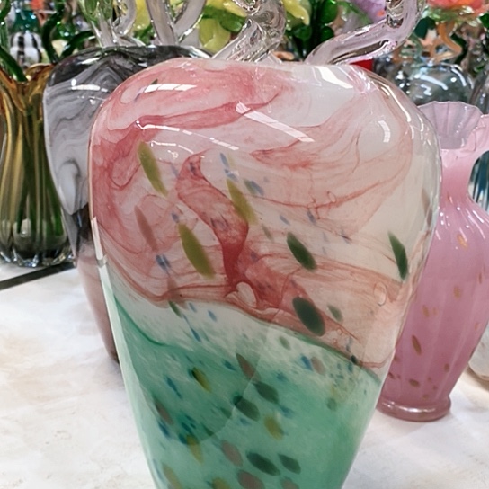 琉璃花瓶高31厘米口径9厘米