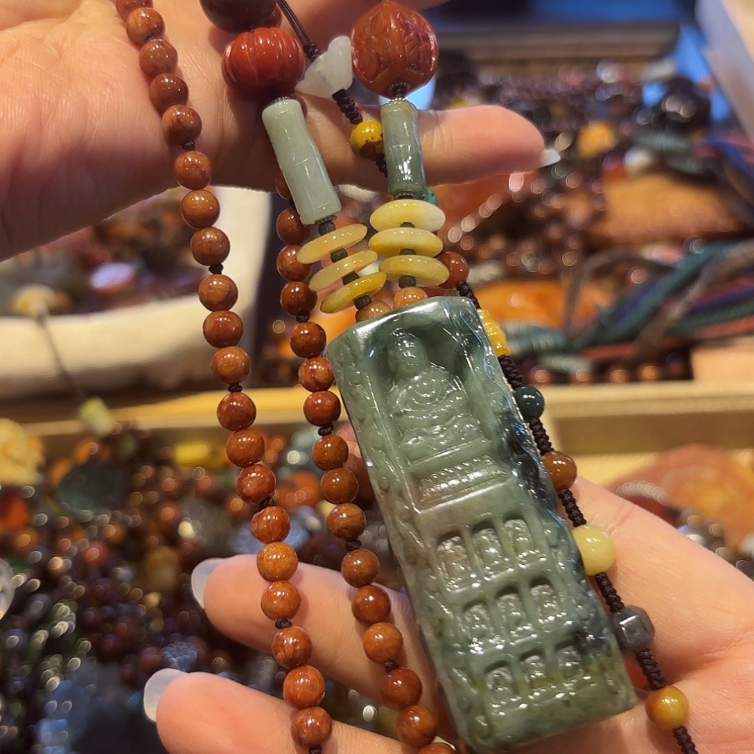 翡翠未镶嵌颈饰原创