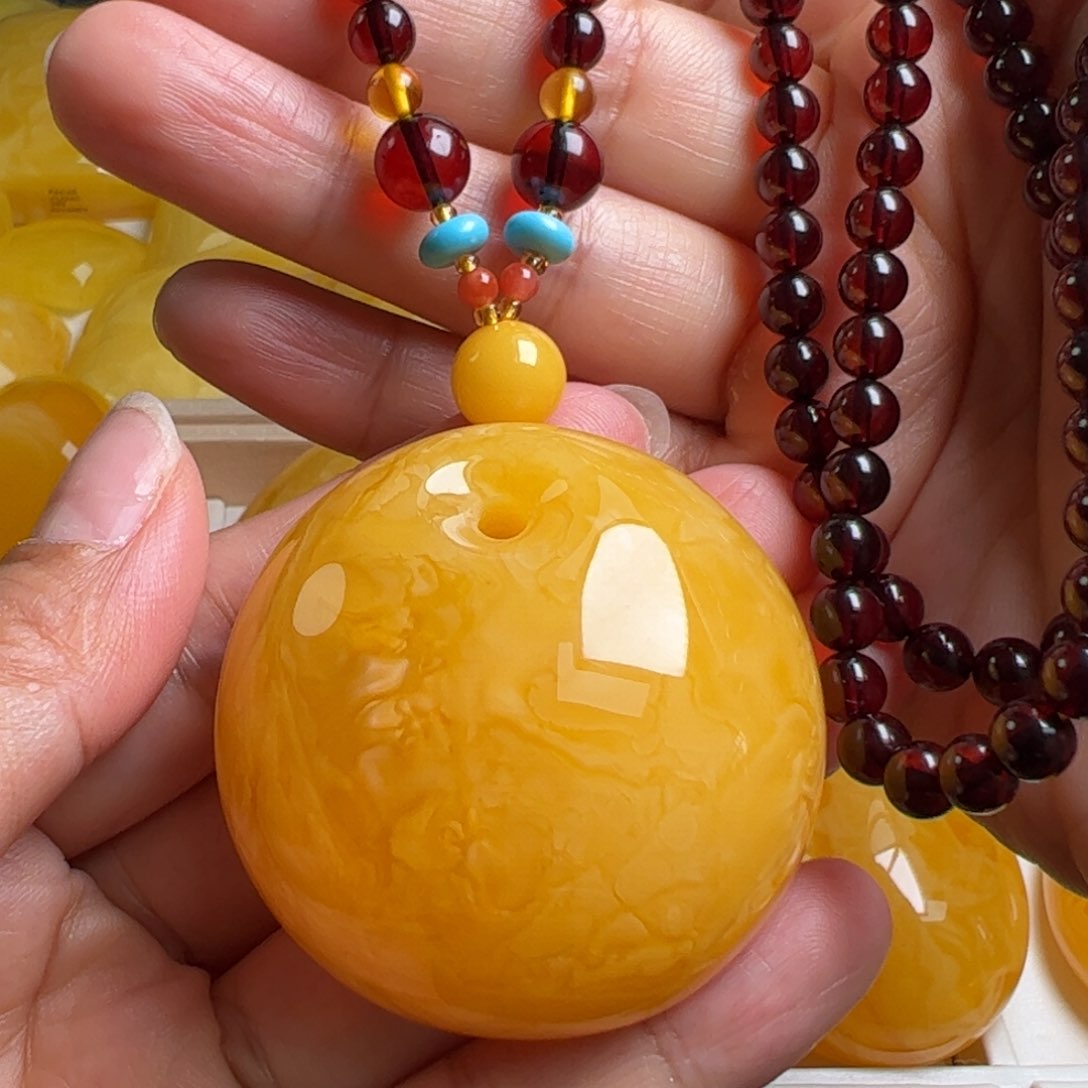 蜜蜡毛衣链未镶嵌无优化