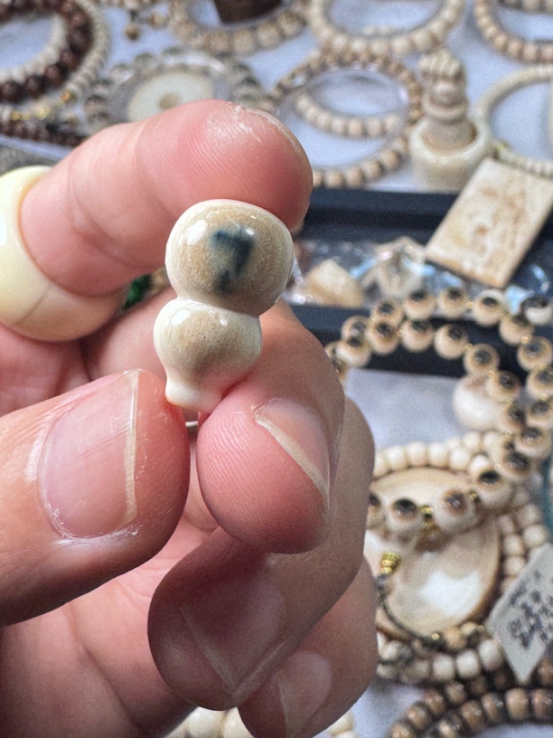 天然猛犸牙三通吊坠配饰